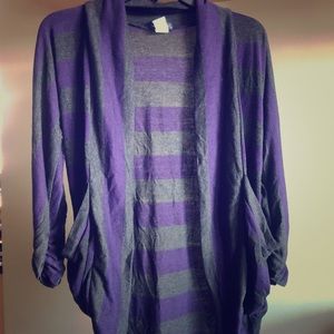 Purple and grey cardigan